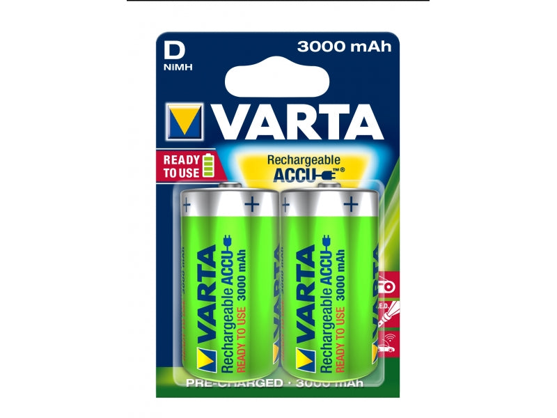 Varta Akku NiMH Mono D 3000mAh  Blister (2er Pack) 56720 101 402