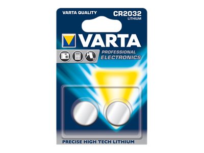 Varta battery lithium button cell CR2032 3V (06032 101 402) 2-Pcs-Pack