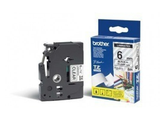 Brother TZE111 - TZ - Transparent - 8 m - 6 mm TZE111