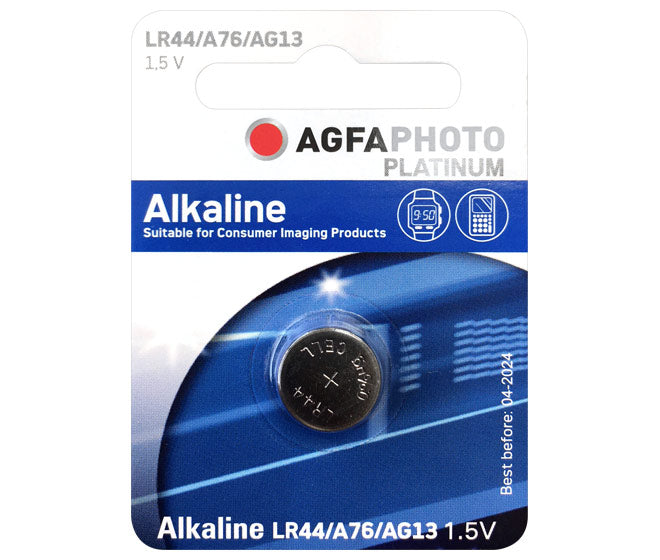 AGFAPHOTO Battery Platinum Alkaline LR44/A76/AG13 1.5V (150-803470)