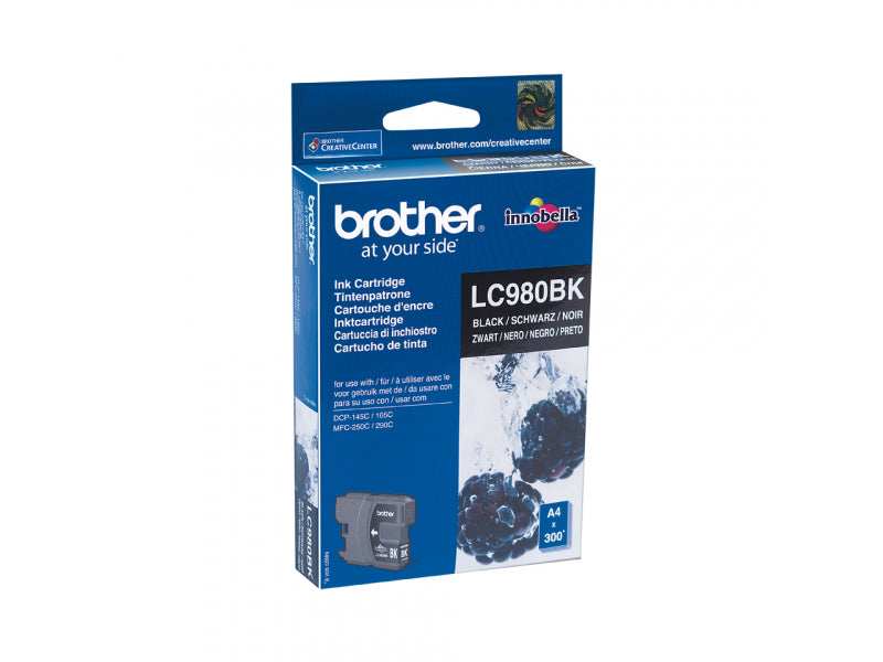 Brother Ink Cartridge Original - Black - 6 ml LC980BK