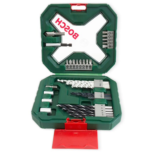 BOSCH X-Line drill /bit set/socket wrench set. 34 pcs. 2607010608