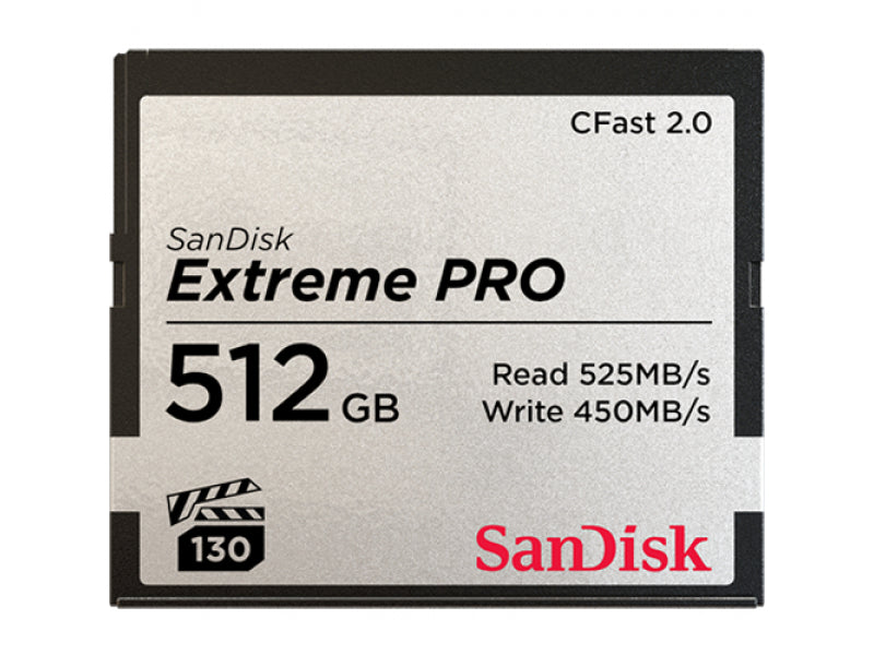 Sandisk CFAST 512GB  2.0 EXTREME Pro 525MB/s SDCFSP-512G-G46D