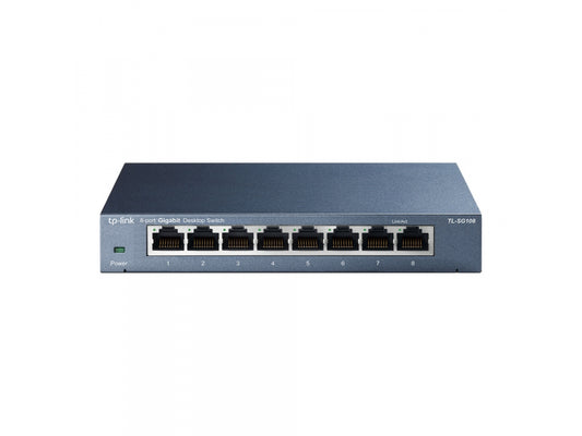 TP-LINK Switch 8xGBit Managed Metallg. - TL-SG108PE