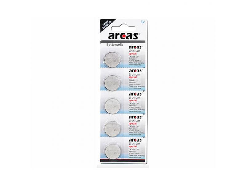 Battery ARCAS Lithium CR2025 (5 Pcs.)