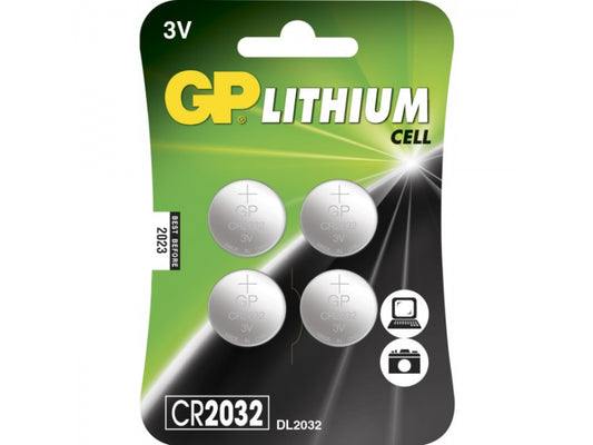 Battery GP Lithium Knopfzellen CR2032 (4 St) 0602032C4