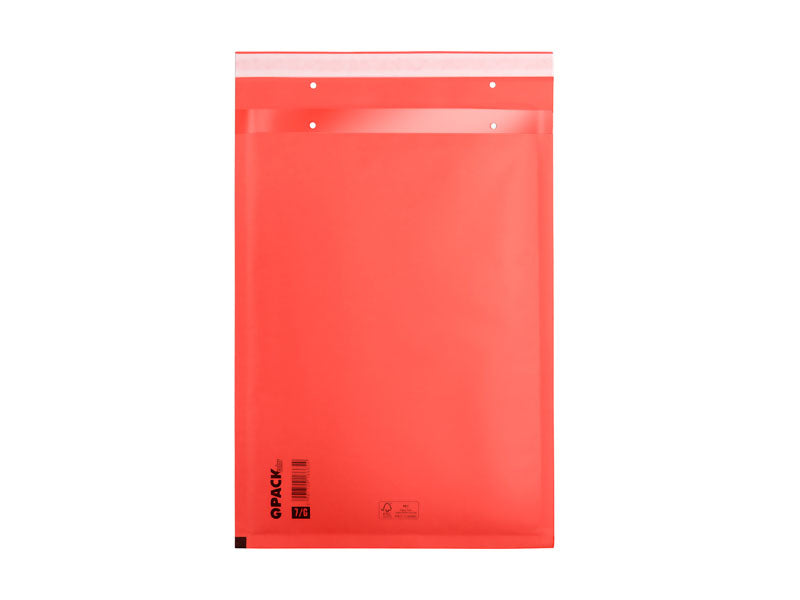 Bubble envelopes red Size D 200x275mm (100 pcs.)