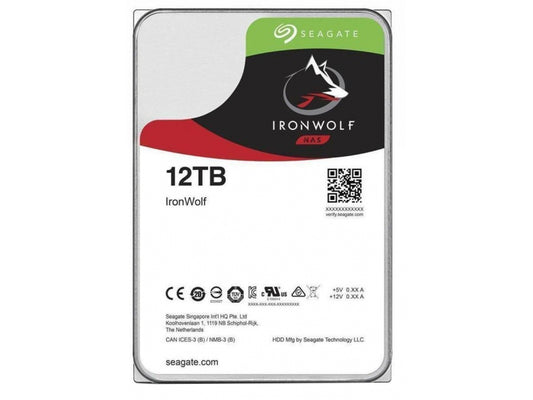 Seagate NAS HDD IronWolf - 3.5inch - 12000 GB - 7200 RPM ST12000VN0008