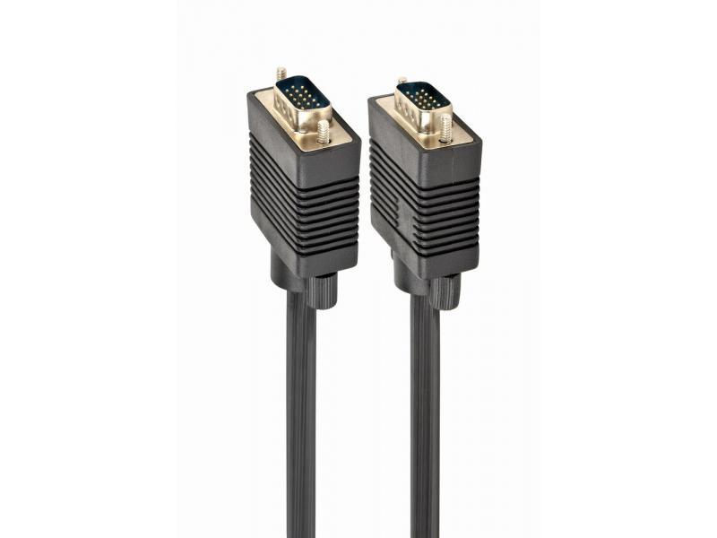 CableXpert Doppelt Geschirmtes VGA-Kabel mit Ferrit 5m Black CC-PPVGA-5M-B