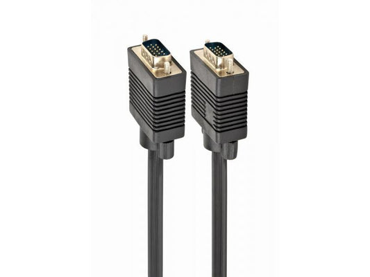 CableXpert Doppelt Geschirmtes VGA-Kabel mit Ferrit 5m Black CC-PPVGA-5M-B