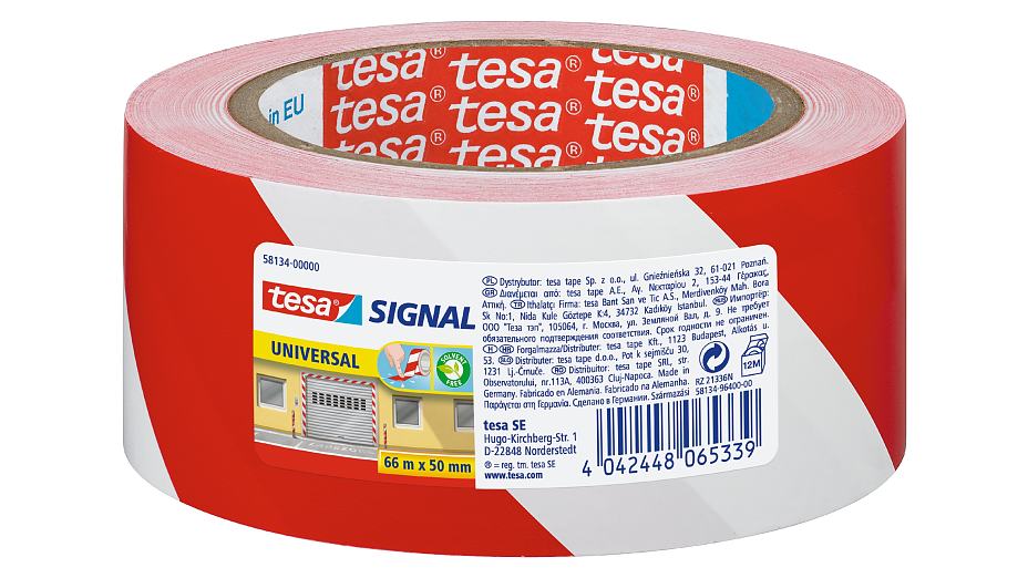 Tesa Marking Tape 50mm/66m (Red/White)