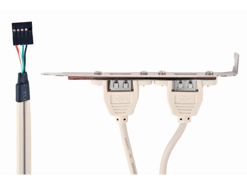 CableXpert Dual USB Anschlussblende CCUSBRECEPTACLE