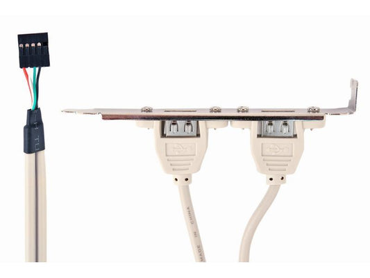 CableXpert Dual USB Anschlussblende CCUSBRECEPTACLE