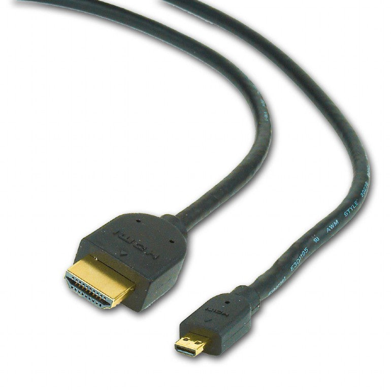CableXpert HDMI male to micro D-male black cable 1.8 m  CC-HDMID-6