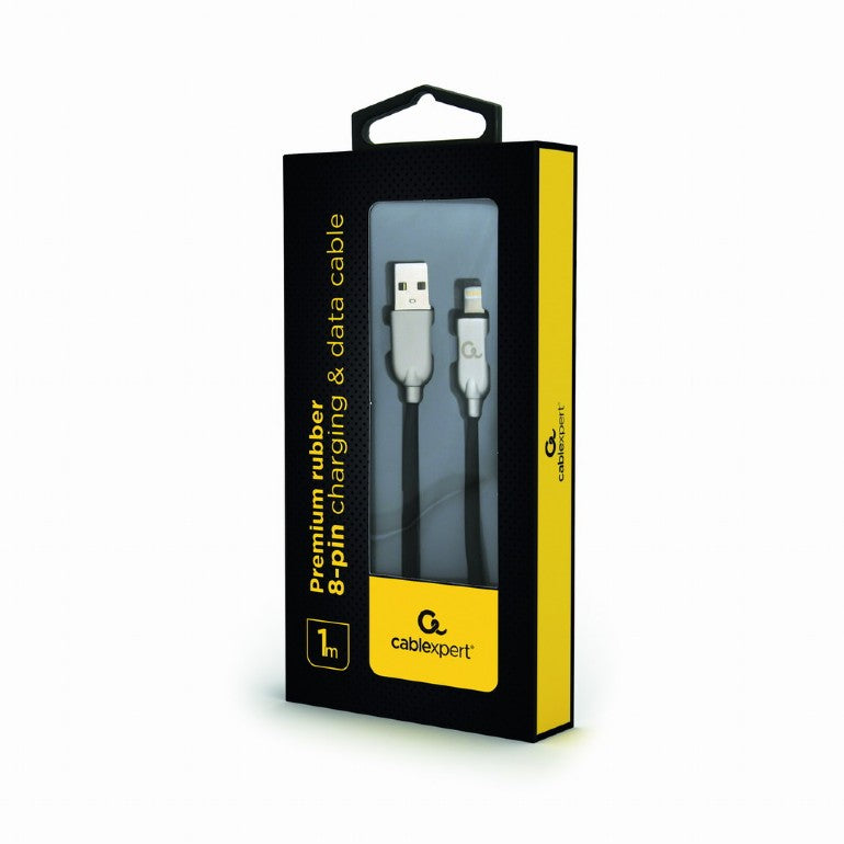CableXpert 8-pin charging and data cable 1 m black CC-USB2R-AMLM-1M