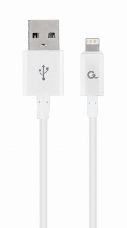 CableXpert 8-pin charging and data cable 1 m white CC-USB2P-AMLM-1M-W