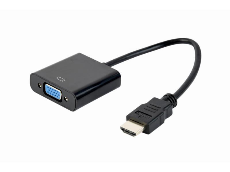 CableXpert HDMI auf VGA/Audio Adapter Single-Port Schwarz A-HDMI-VGA-04