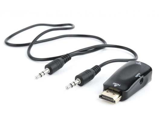 CableXpert HDMI auf VGA Audio-Adapter Single-Port Schwarz A-HDMI-VGA-02