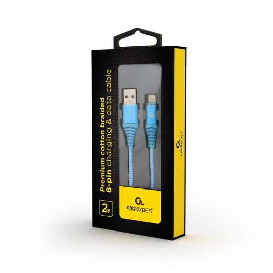 CableXpert 8-Pin Kabel mit Metallanschlüssen 2 m CC-USB2B-AMLM-2M-VW