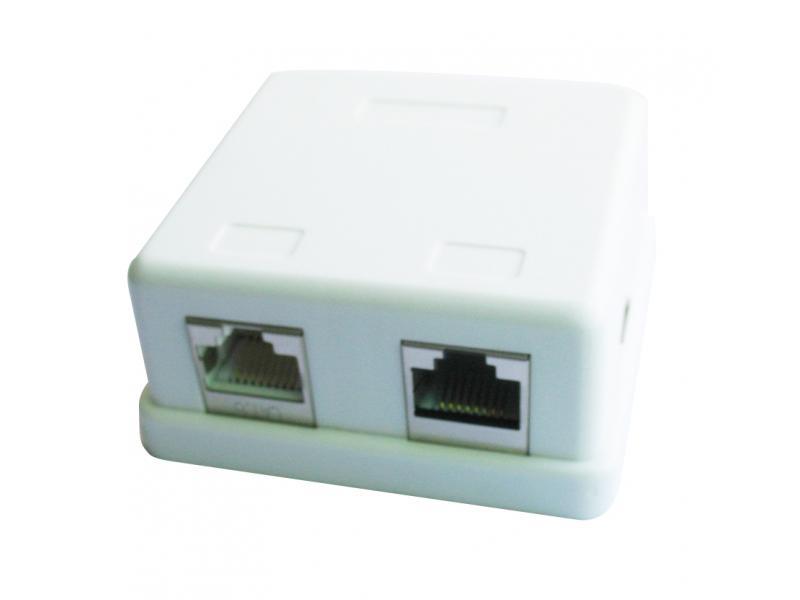 CableXpert 2-Port LAN-Anschluss Dose auf Putz NCAC-HS-SMB2