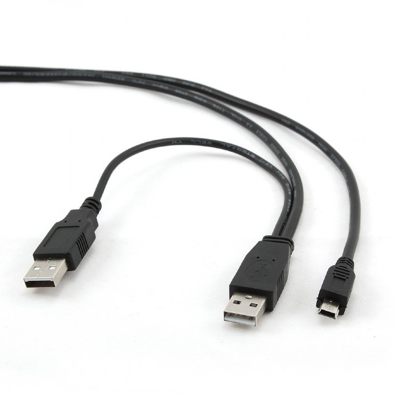 CableXpert Dual USB A auf Mini-USB Adapterkabel 0.9 m CCP-USB22-AM5P-3
