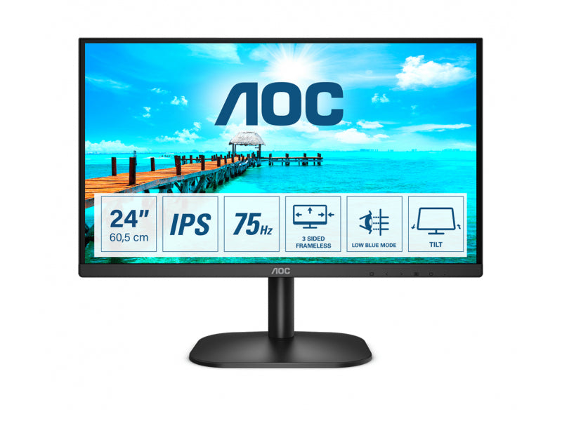 AOC B2 - 60.5 cm (23.8inch) -Full HD - LED - 4 ms - Black 24B2XDA