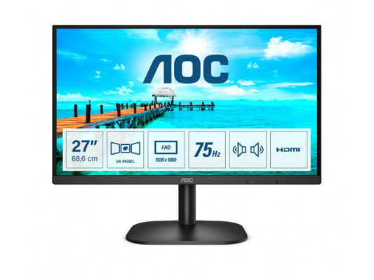 AOC 68.6 cm (27inch) - 19220 x 1080 pixels - Full HD - LED Black 27B2AM