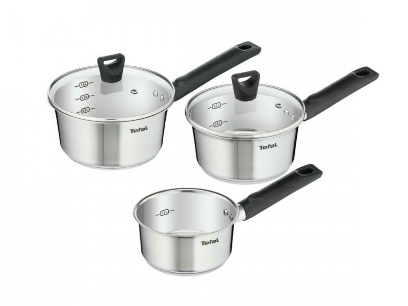 TEFAL Simpleo SS B905S344 Saucepan 3 Pcs Set