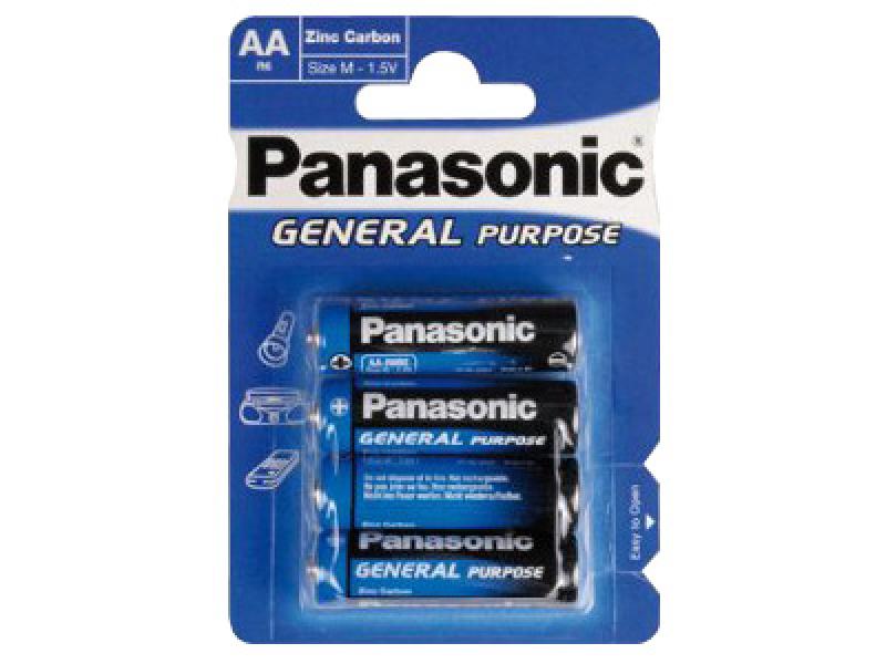 Batterie Panasonic (Blau) General R6 Mignon AA (4 St.)