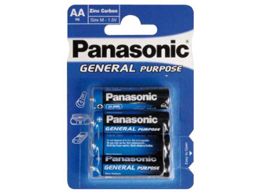 Batterie Panasonic (Blau) General R6 Mignon AA (4 St.)