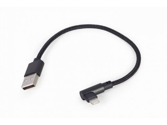 CableXpert Angled 8-pin USB charging & data cable 0.2 m - CC-USB2-AMLML-0.2M