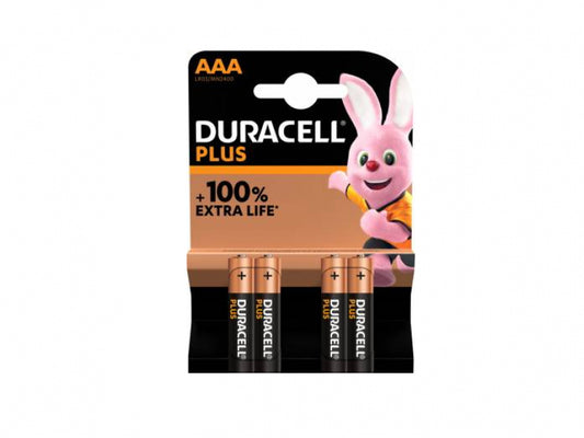 Battery Duracell Alkaline Plus Extra Life MN2400/LR03 Micro AAA (4-Pack)