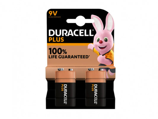 Battery Duracell Alkaline Plus Extra Life MN1604/6LR61 E-Block 9V (2-Pack)