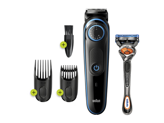 BRAUN Beard Trimmer with Gillette Fusion5 ProGlide BT5240 (Black)