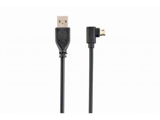 CableXpert Doppelseitiges. rechtwinkliges Mikro-USB-Cabel. 1.8 m. CCB-USB2-AMmDM90-6