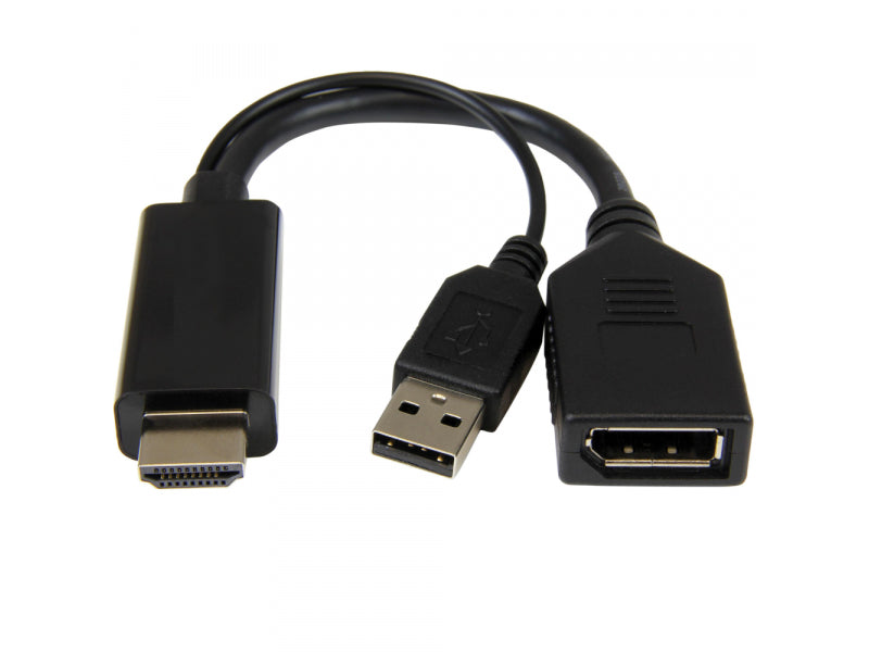 CableXpert active 4K HDMI zu DisplayPort Adapter. black- A-HDMIM-DPF-01