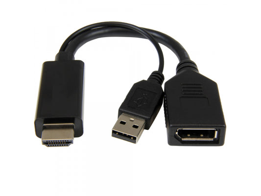 CableXpert active 4K HDMI zu DisplayPort Adapter. black- A-HDMIM-DPF-01