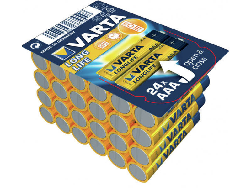 Varta Battery Alkaline. Micro. AAA. LR06. 1.5V - Longlife (24-Pack)