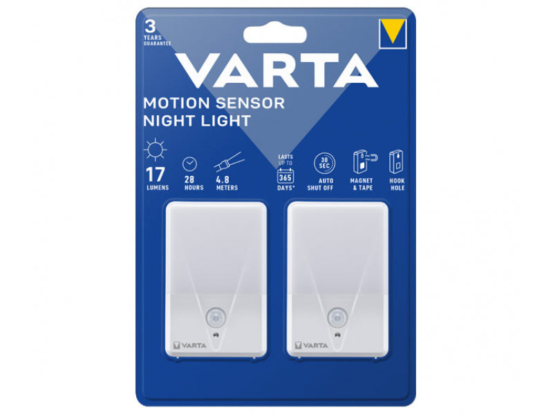 Varta LED Taschenlampe Motion Sensor. 2Pack. inkl. 3x Battery Alkaline AAA