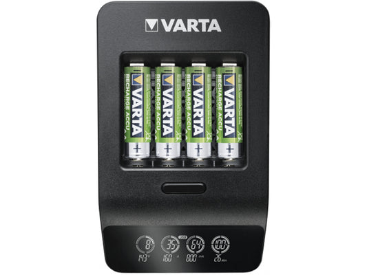 Varta Akku Universal Ladegerät. LCD Smart Charger inkl. Akkus. 4xMignon. AA
