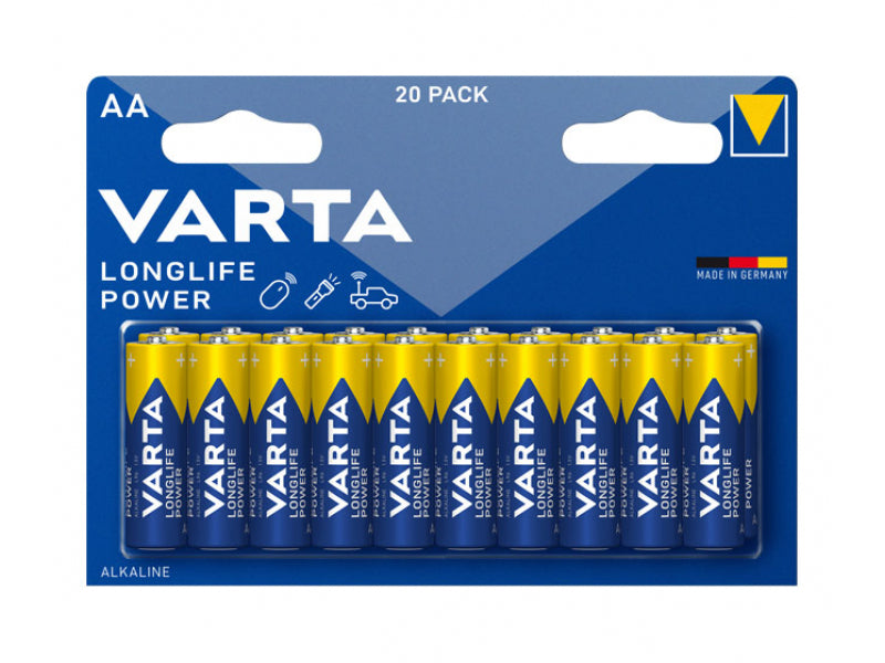 Varta Battery Alkaline. Mignon. AA. LR06. 1.5V Longlife Power (20-Pack)