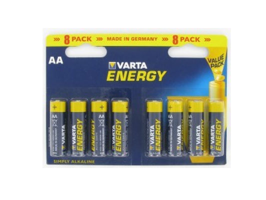 Varta Battery Alkaline. Mignon. AA. LR06. 1.5V - Energy. Blister (8-Pack)