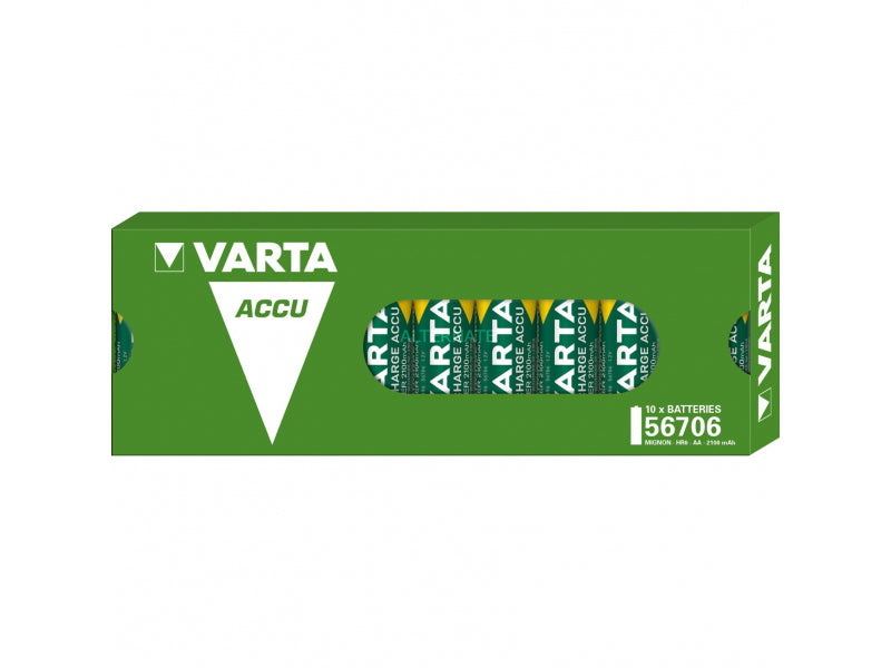 Varta Akku Mignon. AA. HR06. 1.2V/2100mAh - Accu Power Retail Box (10-Pack)