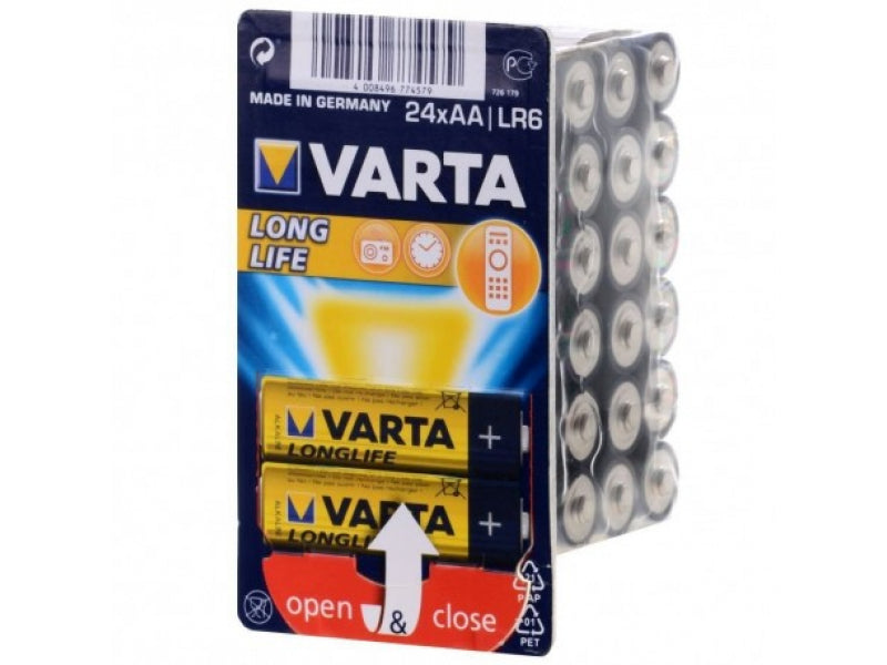 Varta Battery Alkaline. Mignon. AA. LR06. 1.5V Longlife. Big Box (24-Pack)