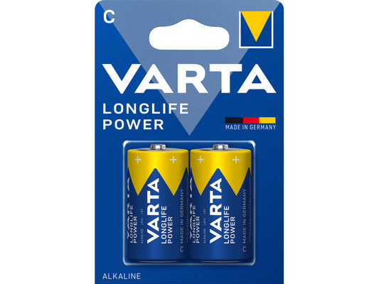 Varta Battery Alkaline. Baby. C. LR14. 1.5V - Longlife Power (2-Pack)