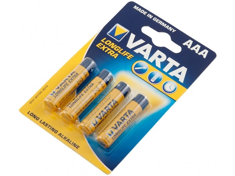 Varta Battery Alkaline. Micro. AAA. LR03. 1.5V - Longlife (4-Pack)