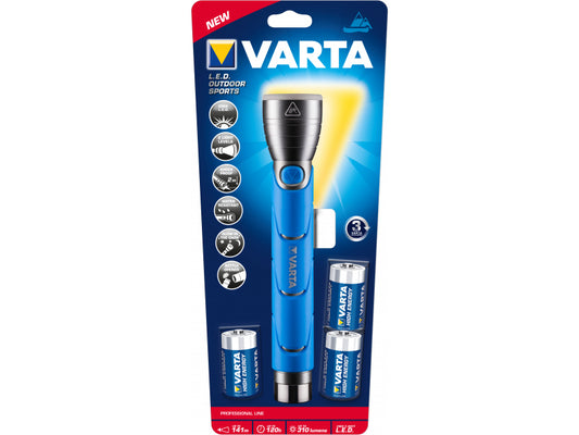 Varta LED Taschenlampe Outdoor Sports. F30 inkl. 3x Batterie Baby C