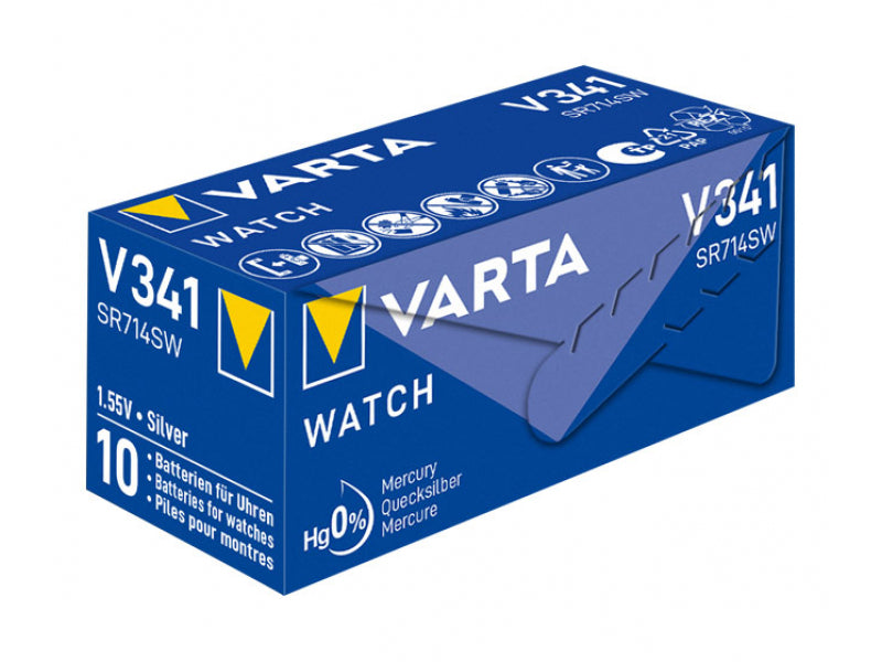 Varta Battery Silver Oxide. Knopfzelle. 341. SR714. 1.55V (10-Pack)