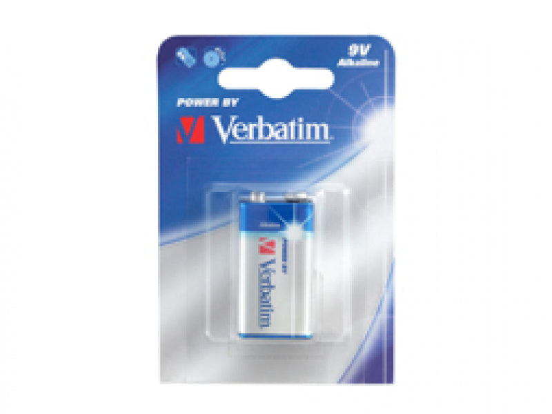 Verbatim Battery Alkaline. E-Block. 6LR61. 9V - Premium. Blister (1-Pack)