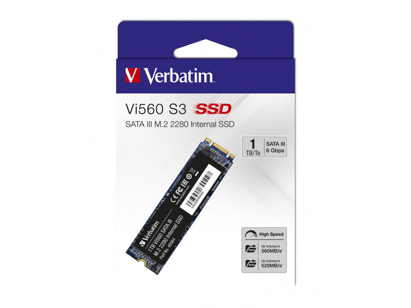 Verbatim SSD 1TB. SATA-III. M.2 2280 -  Retail